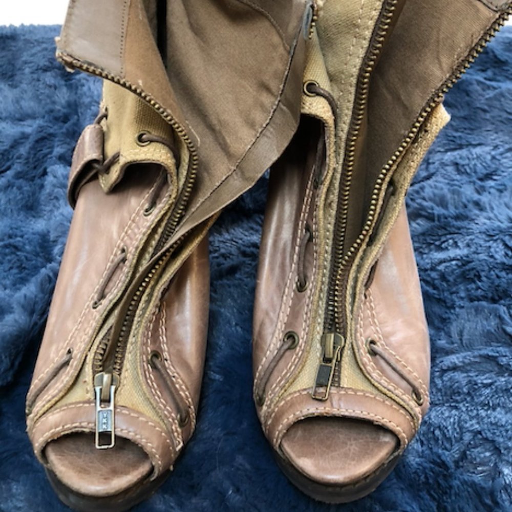 Aldo Zip Heel Booties